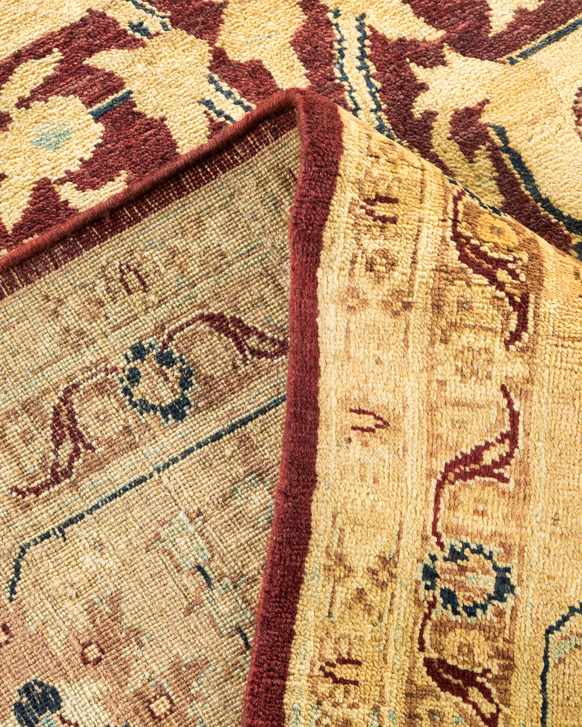 Eclectic, One-of-a-Kind Hand-Knotted Area Rug - Red, 7' 10" x 9' 10"