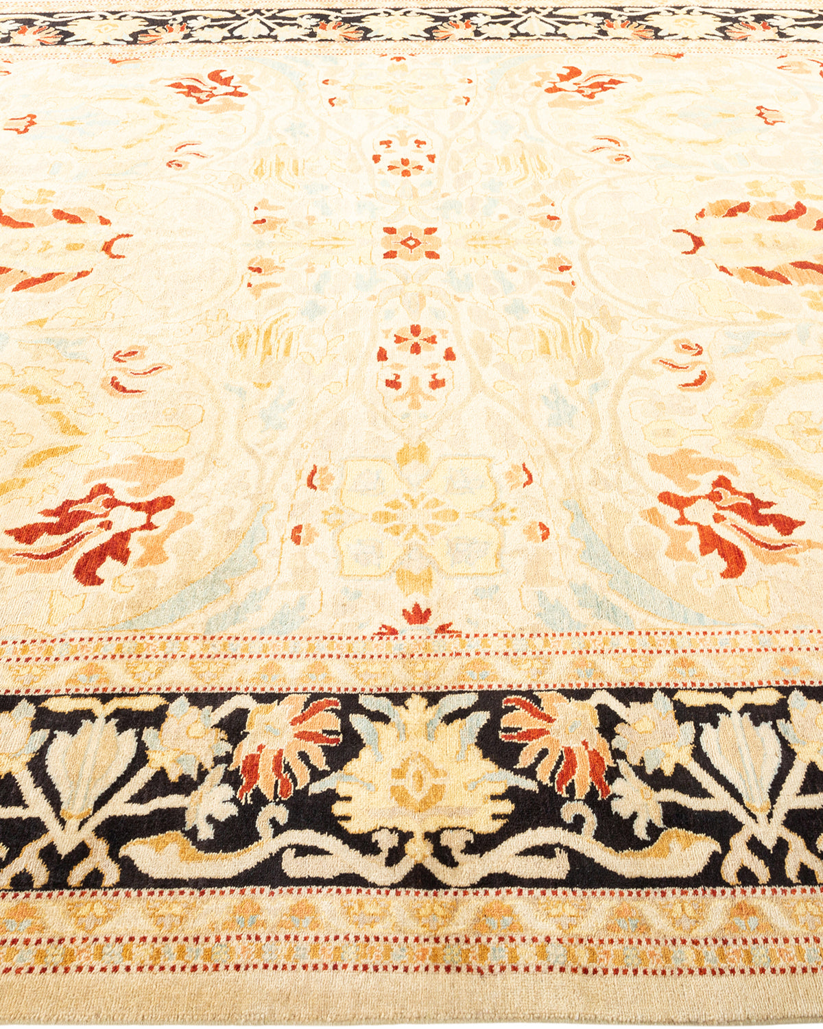 Eclectic, One-of-a-Kind Hand-Knotted Area Rug - Ivory, 8' 0" x 10' 4"