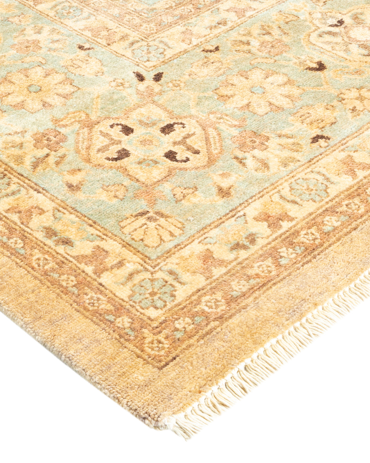 Eclectic, One-of-a-Kind Hand-Knotted Area Rug - Ivory, 8' 1" x 10' 4"