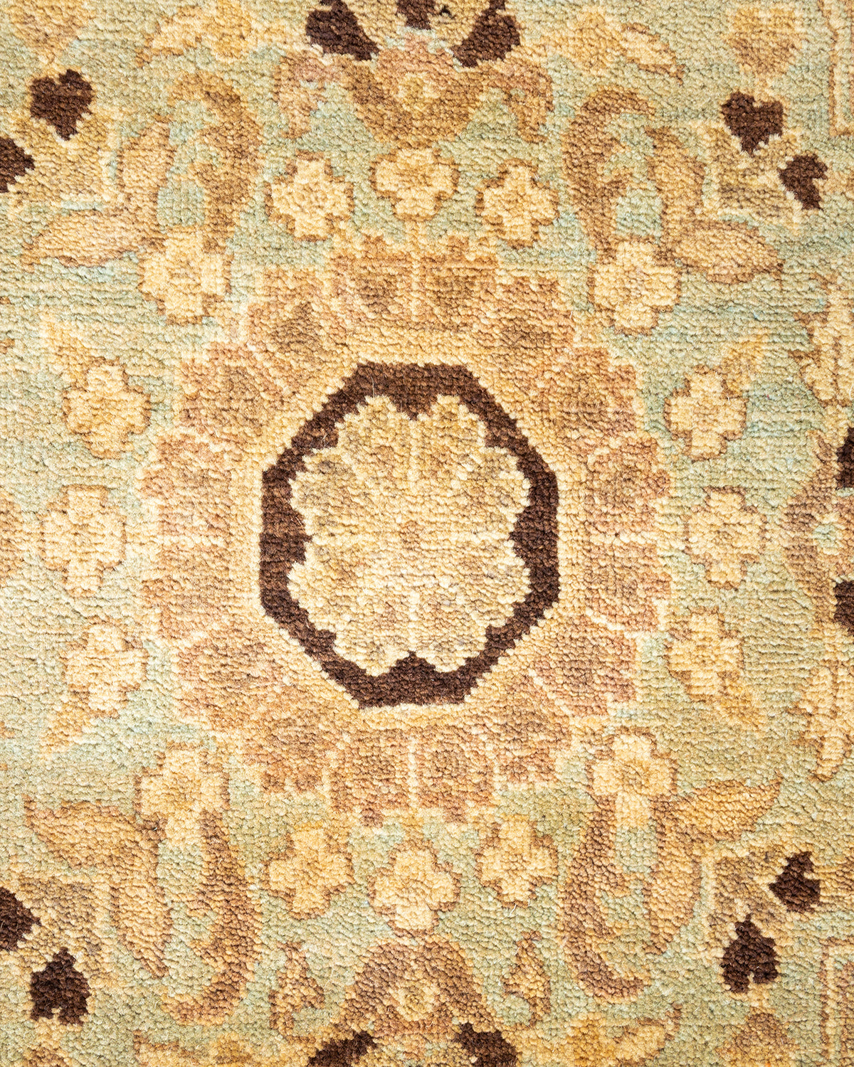 Eclectic, One-of-a-Kind Hand-Knotted Area Rug - Ivory, 8' 1" x 10' 4"