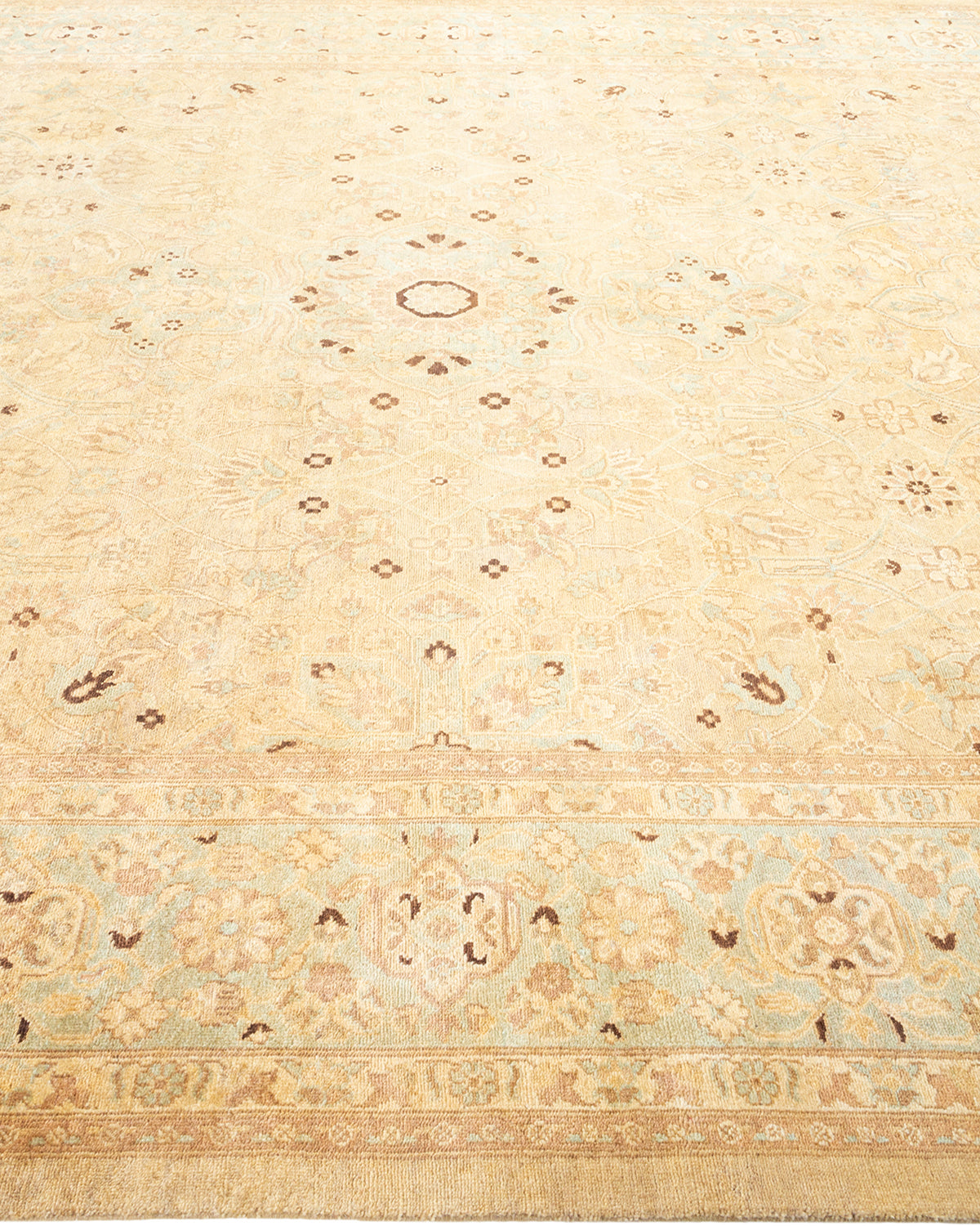 Eclectic, One-of-a-Kind Hand-Knotted Area Rug - Ivory, 8' 1" x 10' 4"