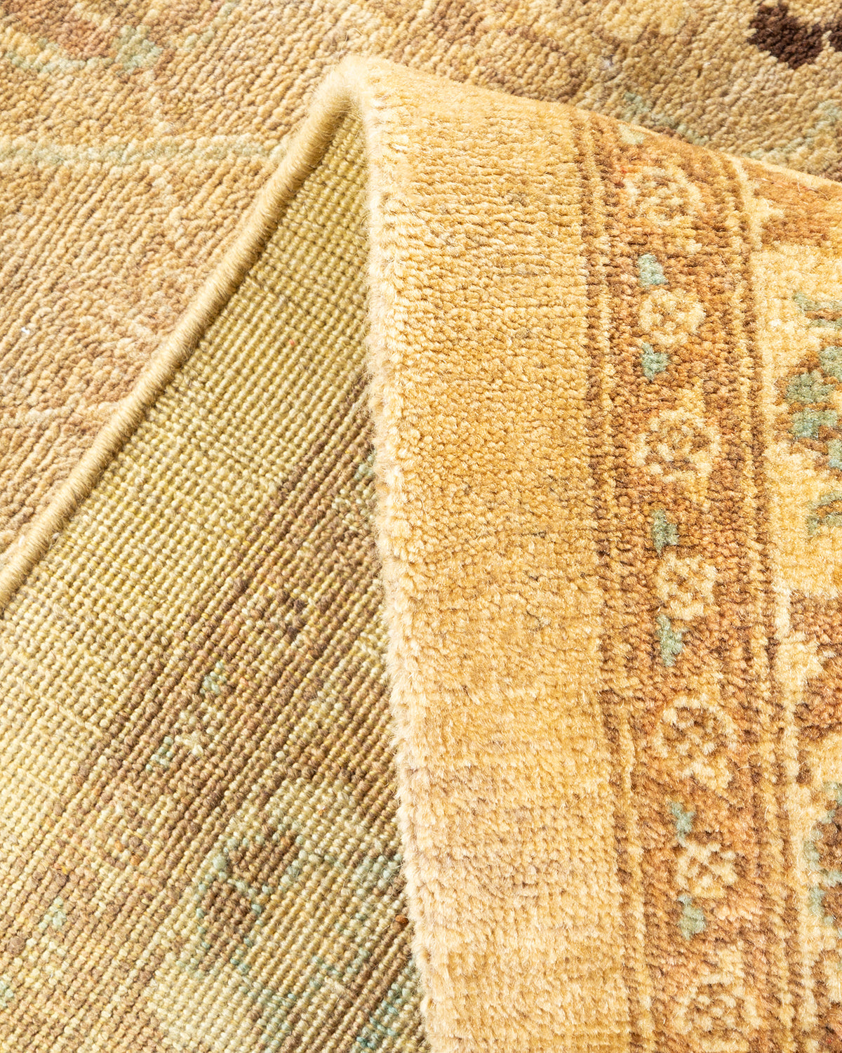 Eclectic, One-of-a-Kind Hand-Knotted Area Rug - Ivory, 8' 1" x 10' 4"