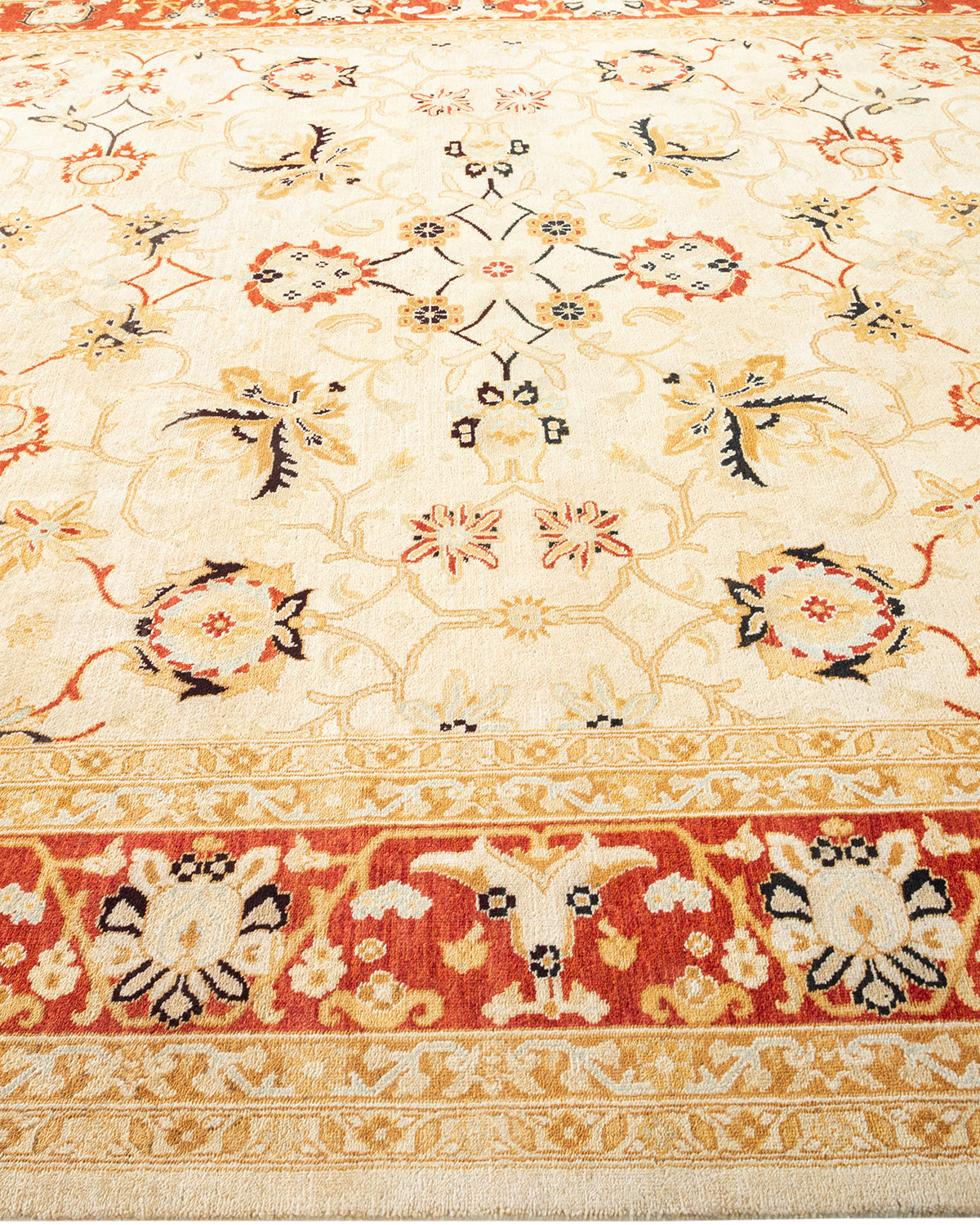 Eclectic, One-of-a-Kind Hand-Knotted Area Rug - Ivory, 8' 0" x 10' 4"