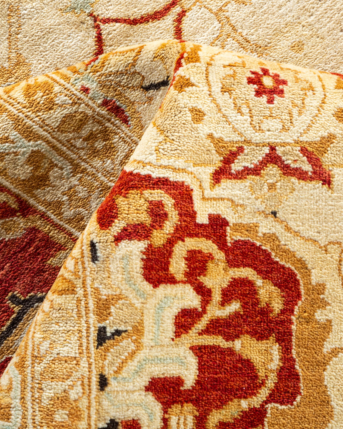 Eclectic, One-of-a-Kind Hand-Knotted Area Rug - Ivory, 8' 0" x 10' 4"