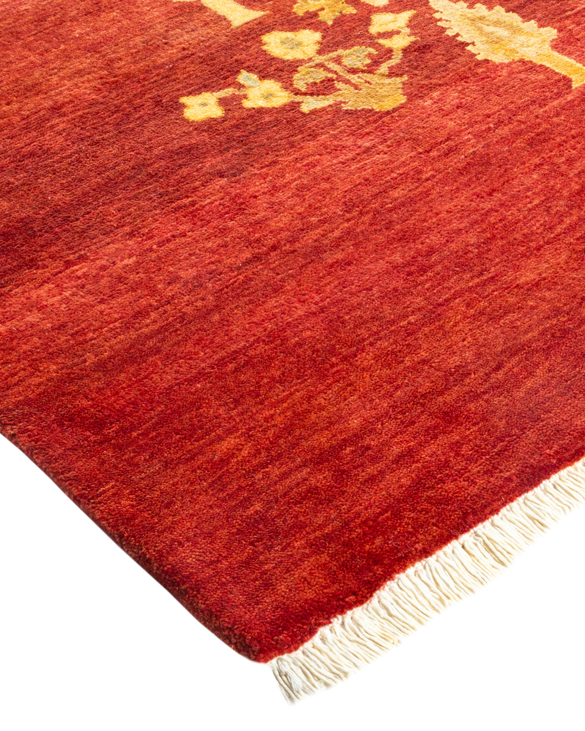 Eclectic, One-of-a-Kind Hand-Knotted Area Rug - Red, 8' 0" x 9' 10"