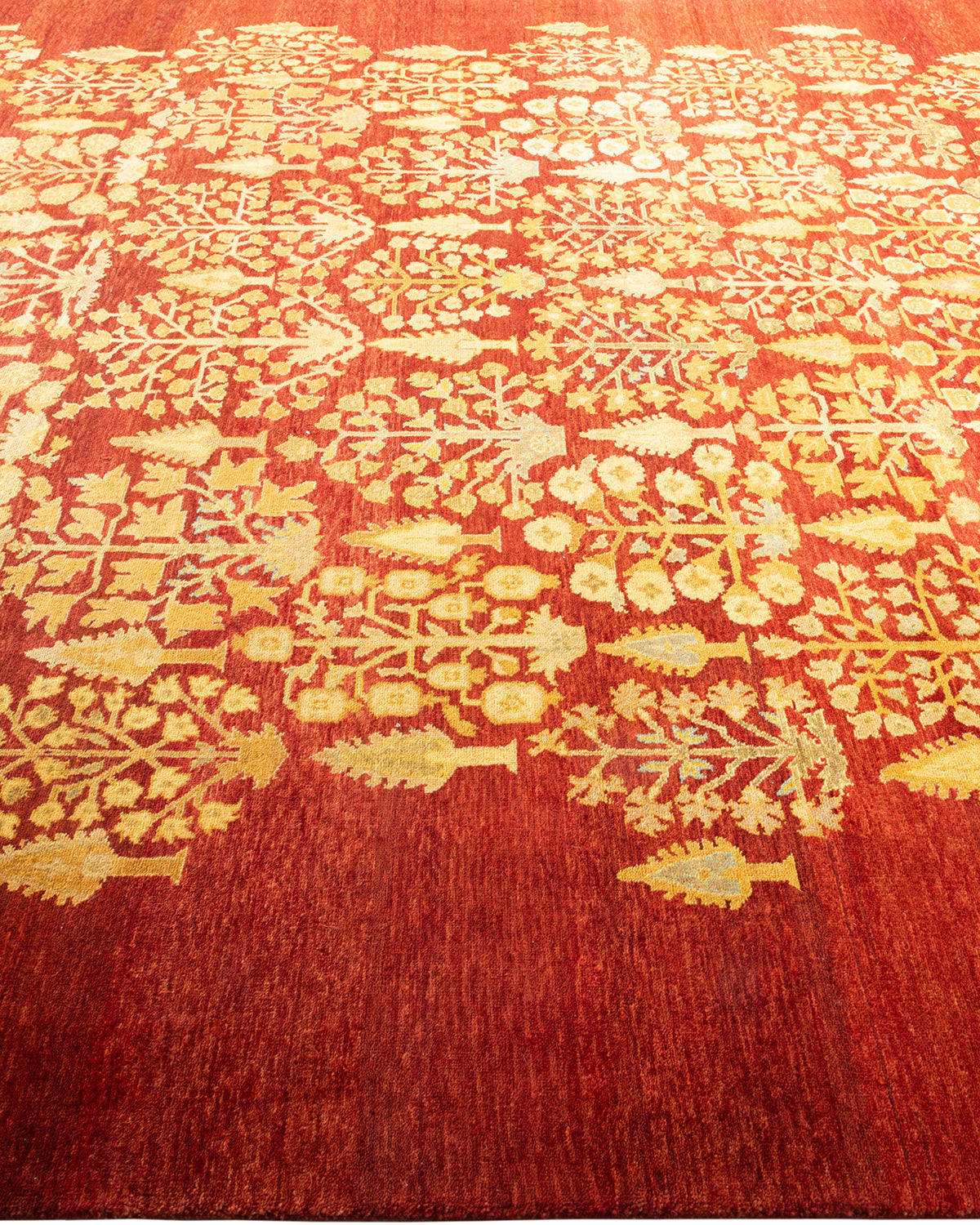Eclectic, One-of-a-Kind Hand-Knotted Area Rug - Red, 8' 0" x 9' 10"