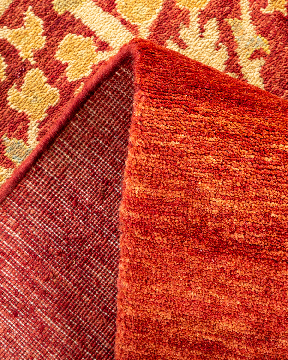 Eclectic, One-of-a-Kind Hand-Knotted Area Rug - Red, 8' 0" x 9' 10"