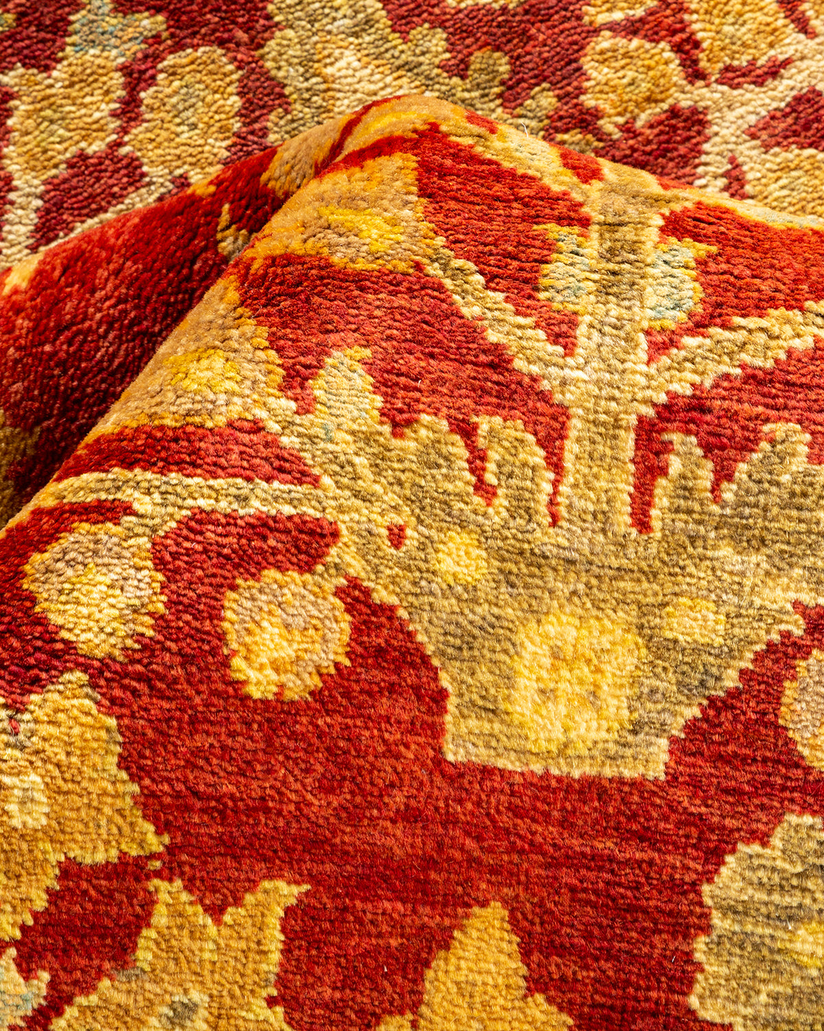 Eclectic, One-of-a-Kind Hand-Knotted Area Rug - Red, 8' 0" x 9' 10"