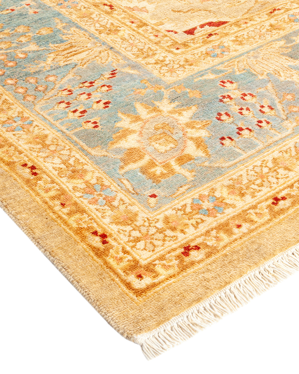 Eclectic, One-of-a-Kind Hand-Knotted Area Rug - Ivory, 8' 1" x 10' 2"