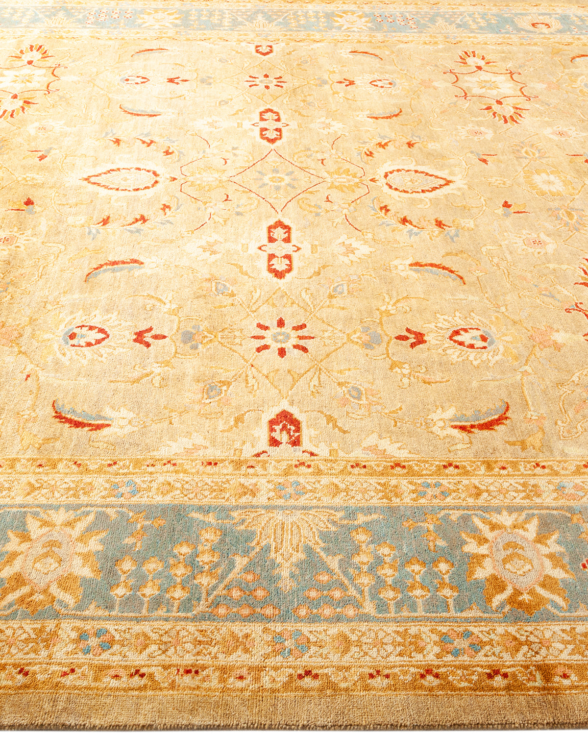 Eclectic, One-of-a-Kind Hand-Knotted Area Rug - Ivory, 8' 1" x 10' 2"