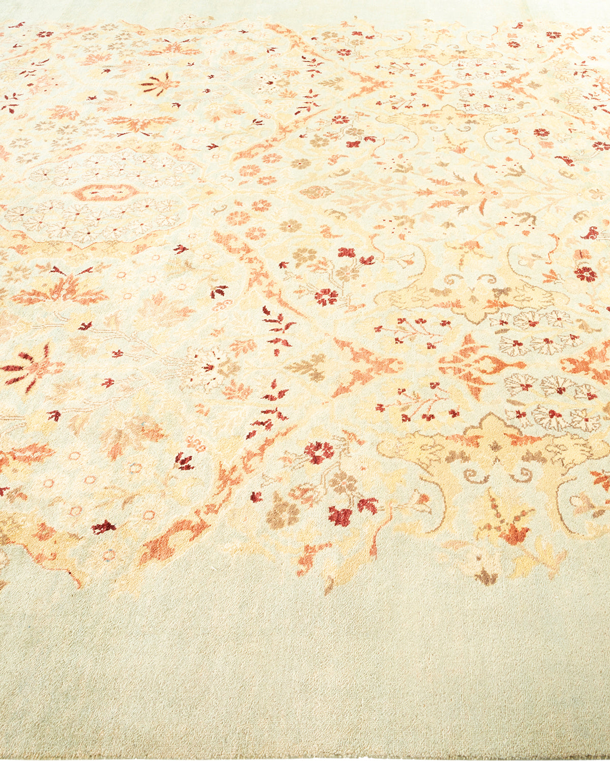 Eclectic, One-of-a-Kind Hand-Knotted Area Rug - Light Blue, 8' 0" x 10' 5"