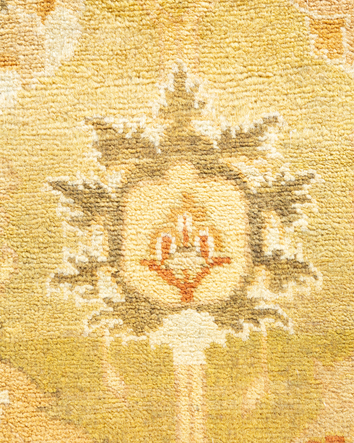Eclectic, One-of-a-Kind Hand-Knotted Area Rug - Yellow, 8' 0" x 10' 7"