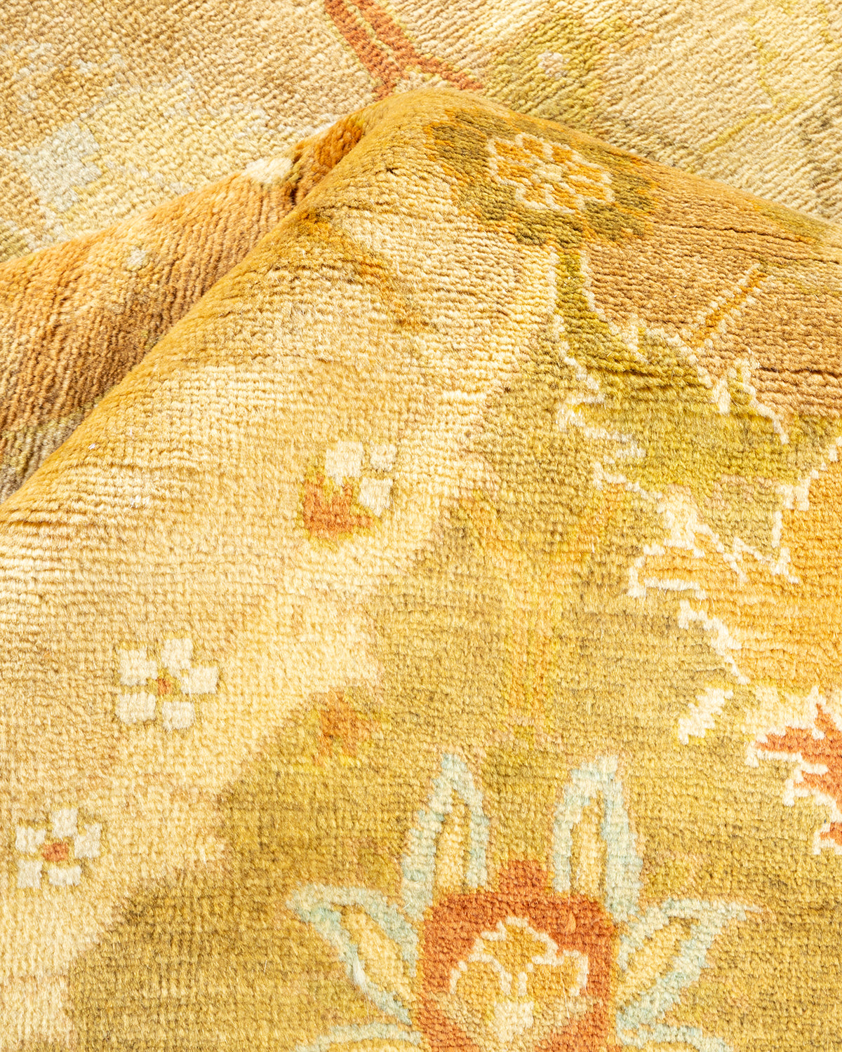 Eclectic, One-of-a-Kind Hand-Knotted Area Rug - Yellow, 8' 0" x 10' 7"