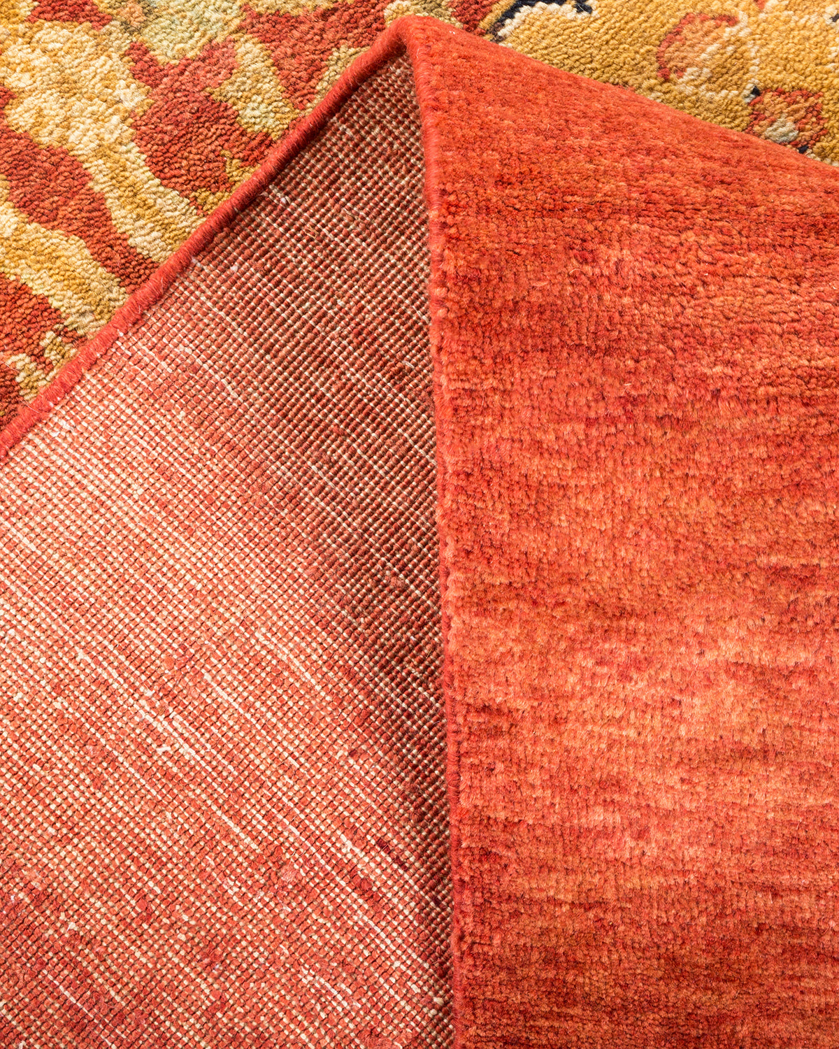Eclectic, One-of-a-Kind Hand-Knotted Area Rug - Orange, 6' 2" x 9' 3"