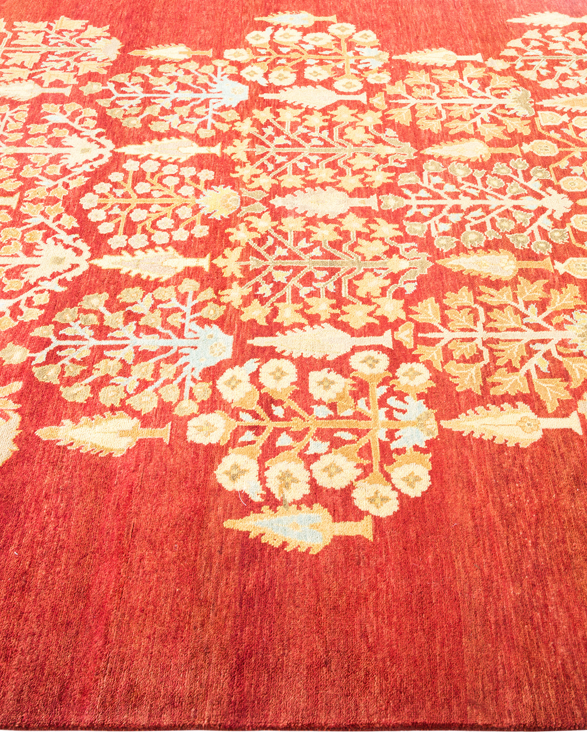 Eclectic, One-of-a-Kind Hand-Knotted Area Rug - Red, 6' 1" x 8' 10"