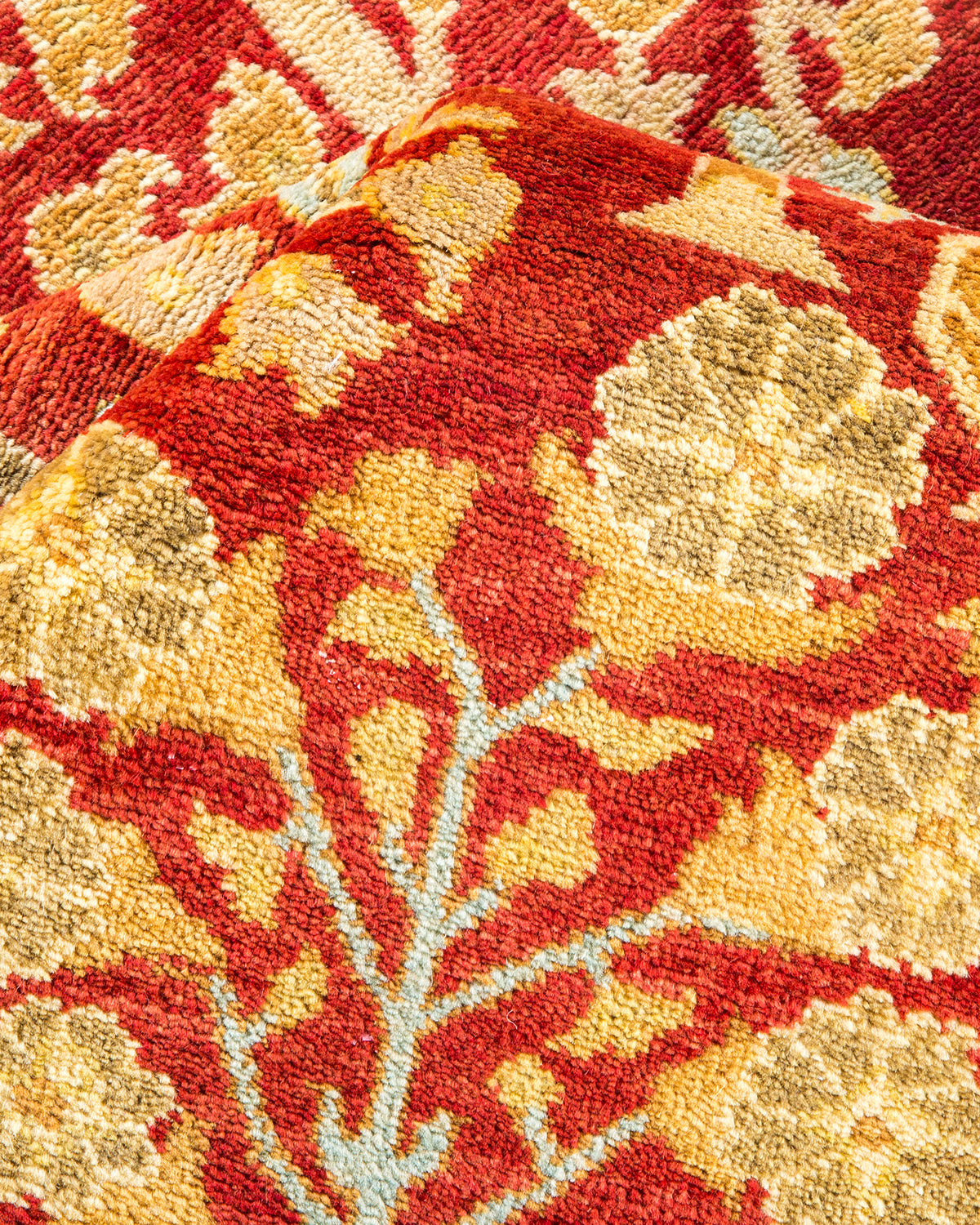 Eclectic, One-of-a-Kind Hand-Knotted Area Rug - Red, 6' 1" x 8' 10"
