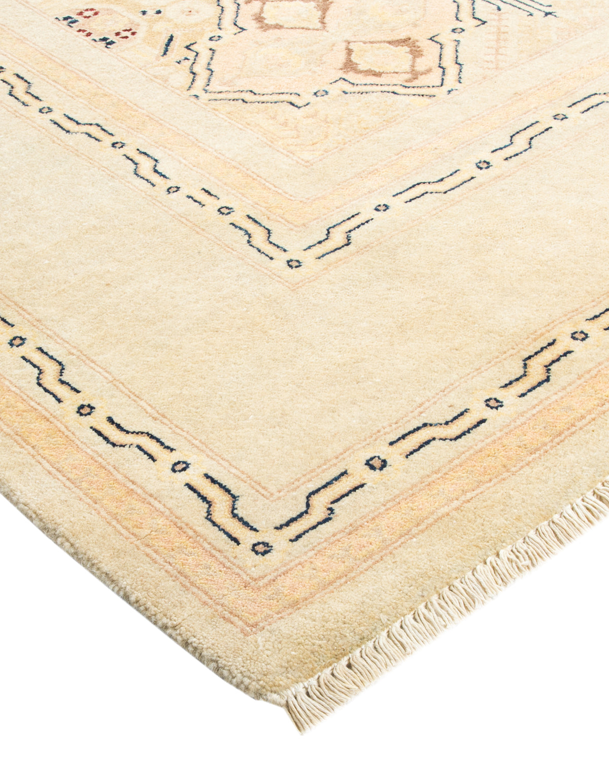 Eclectic, One-of-a-Kind Hand-Knotted Area Rug - Light Gray, 6' 1" x 6' 8"