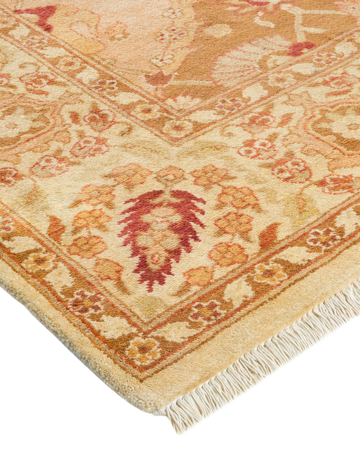 Eclectic, One-of-a-Kind Hand-Knotted Area Rug - Ivory, 6' 1" x 8' 10"