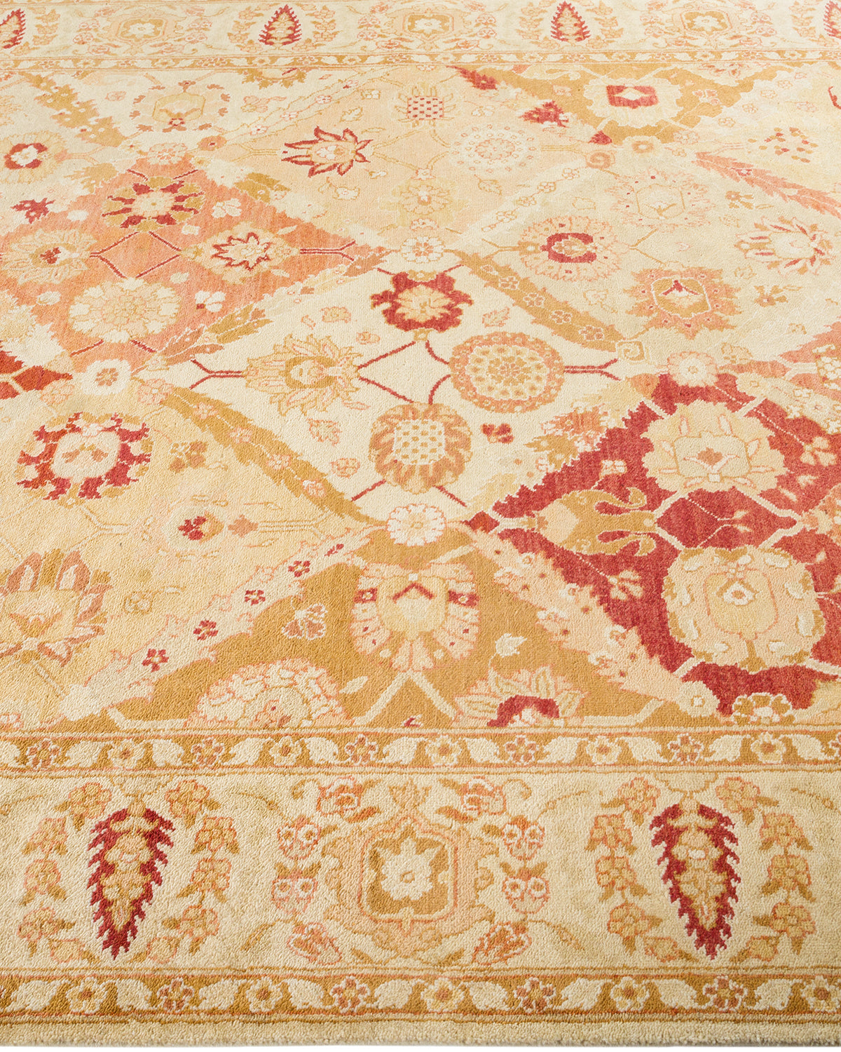 Eclectic, One-of-a-Kind Hand-Knotted Area Rug - Ivory, 6' 1" x 8' 10"