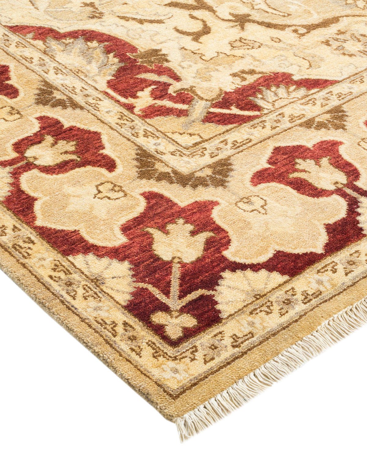 Eclectic, One-of-a-Kind Hand-Knotted Area Rug - Yellow, 6' 0" x 8' 10"