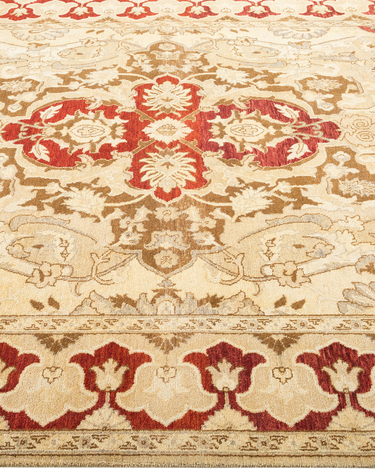 Eclectic, One-of-a-Kind Hand-Knotted Area Rug - Yellow, 6' 0" x 8' 10"