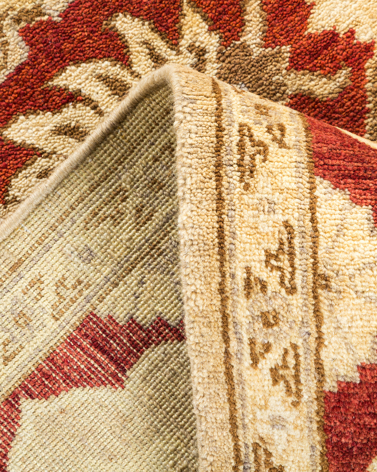 Eclectic, One-of-a-Kind Hand-Knotted Area Rug - Yellow, 6' 0" x 8' 10"