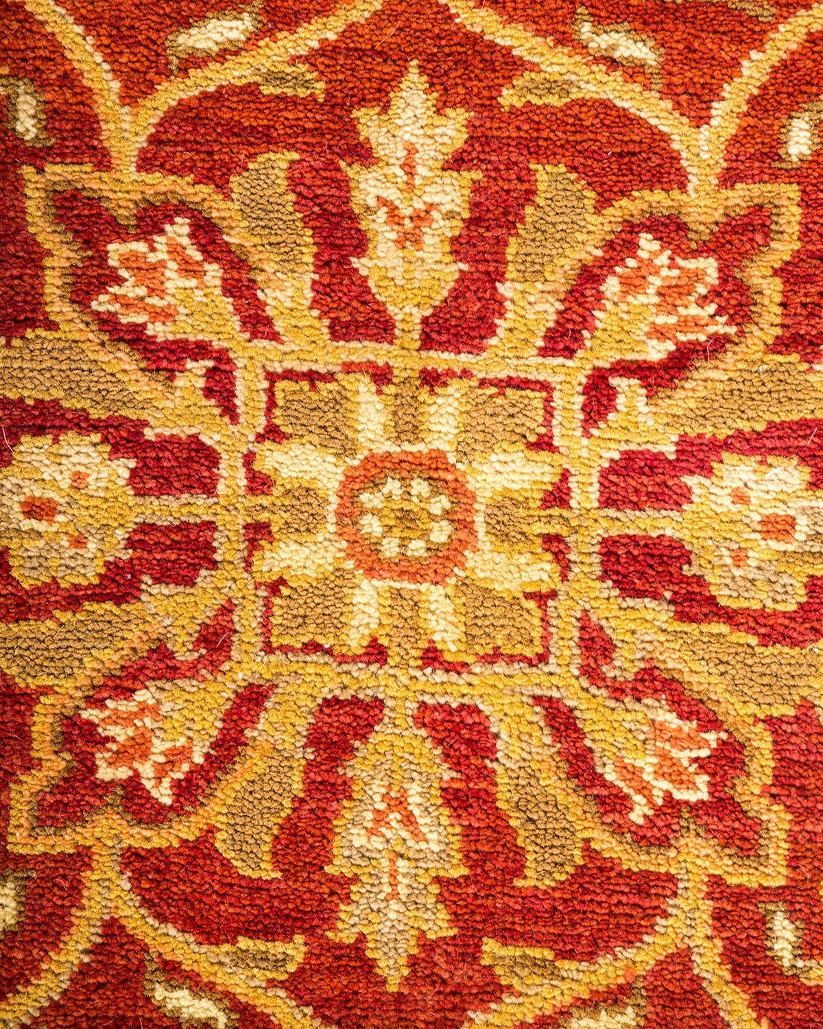 Eclectic, One-of-a-Kind Hand-Knotted Area Rug - Orange, 6' 4" x 9' 3"