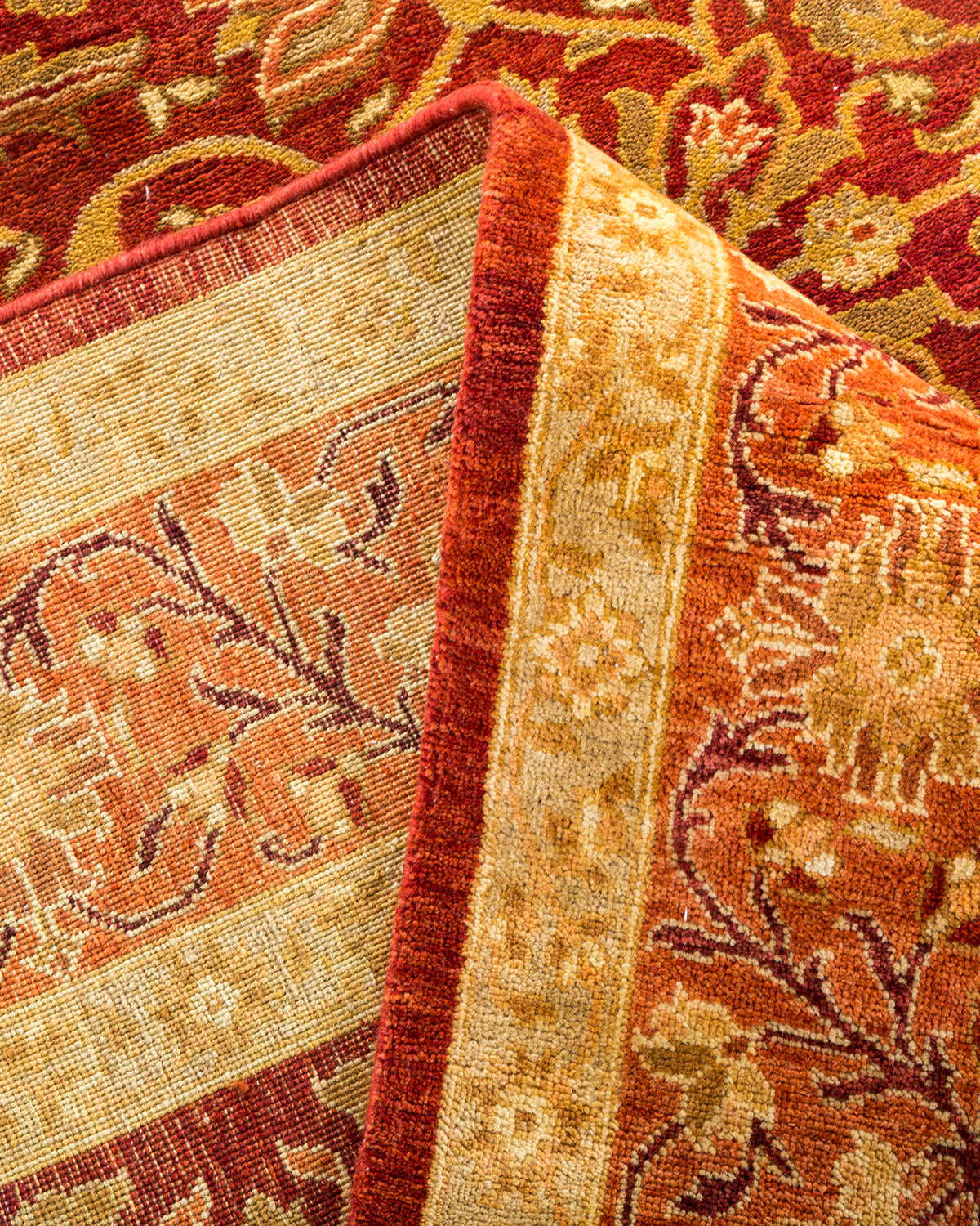 Eclectic, One-of-a-Kind Hand-Knotted Area Rug - Orange, 6' 4" x 9' 3"