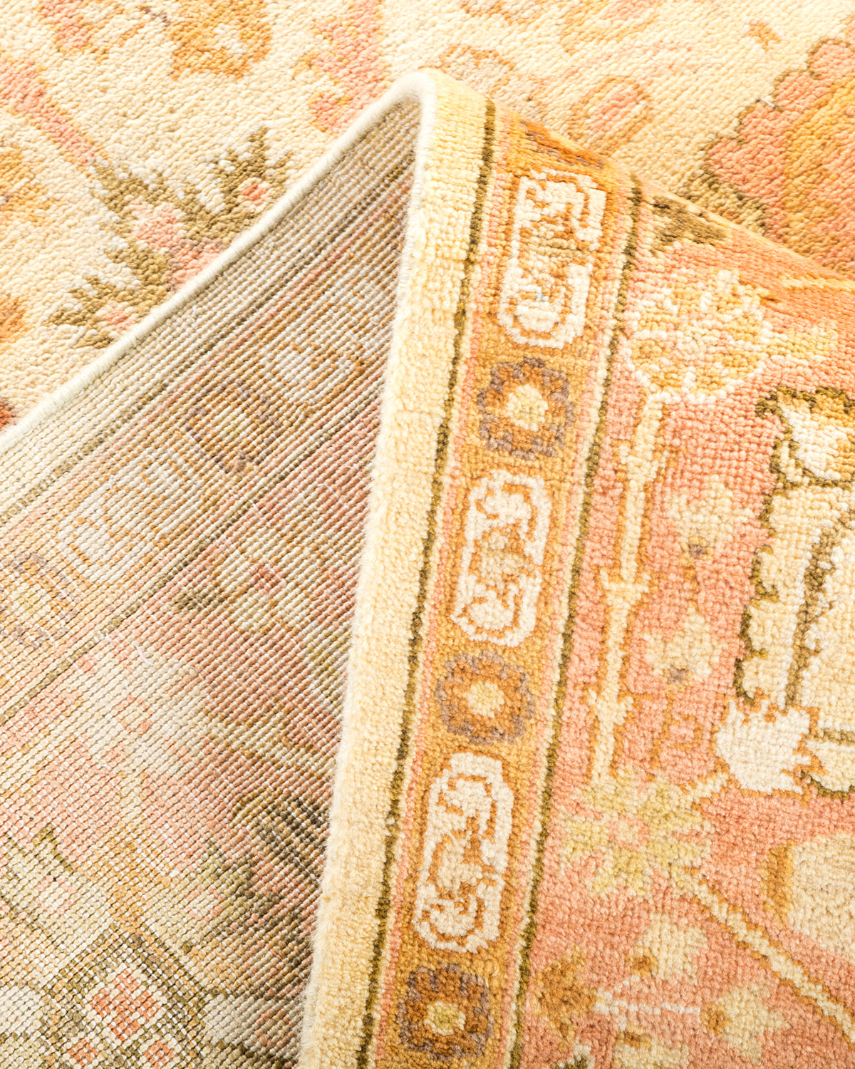 Eclectic, One-of-a-Kind Hand-Knotted Area Rug - Ivory, 6' 1" x 8' 7"