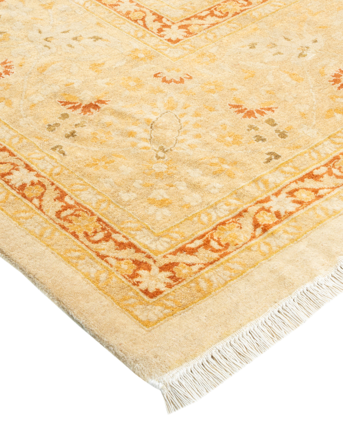 Mogul, One-of-a-Kind Handmade Area Rug - Ivory, 8' 10" x 11' 10"