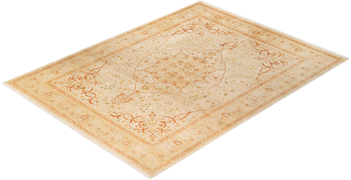 Mogul, One-of-a-Kind Handmade Area Rug - Ivory, 8' 10" x 11' 10"