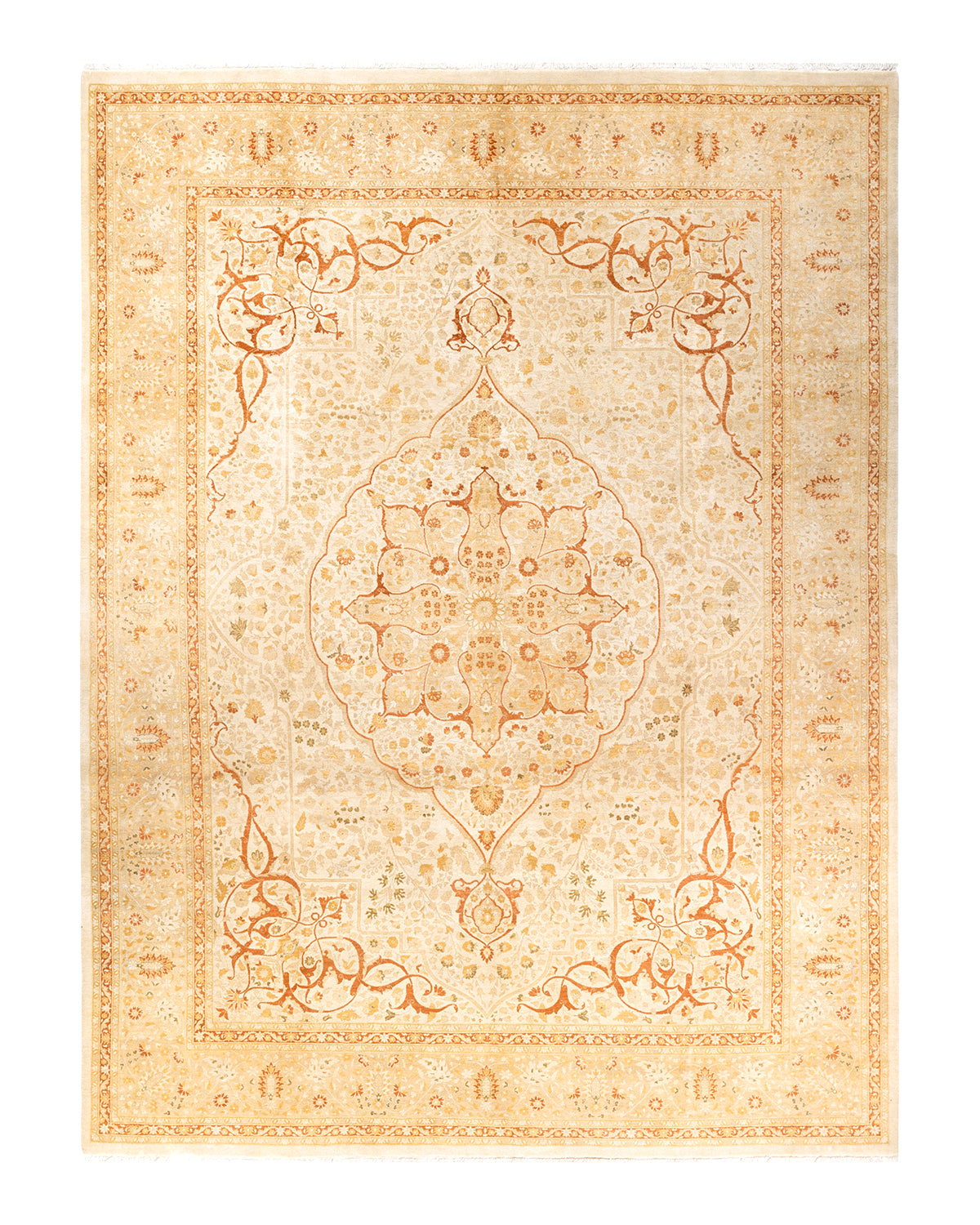 Mogul, One-of-a-Kind Handmade Area Rug - Ivory, 8' 10" x 11' 10"