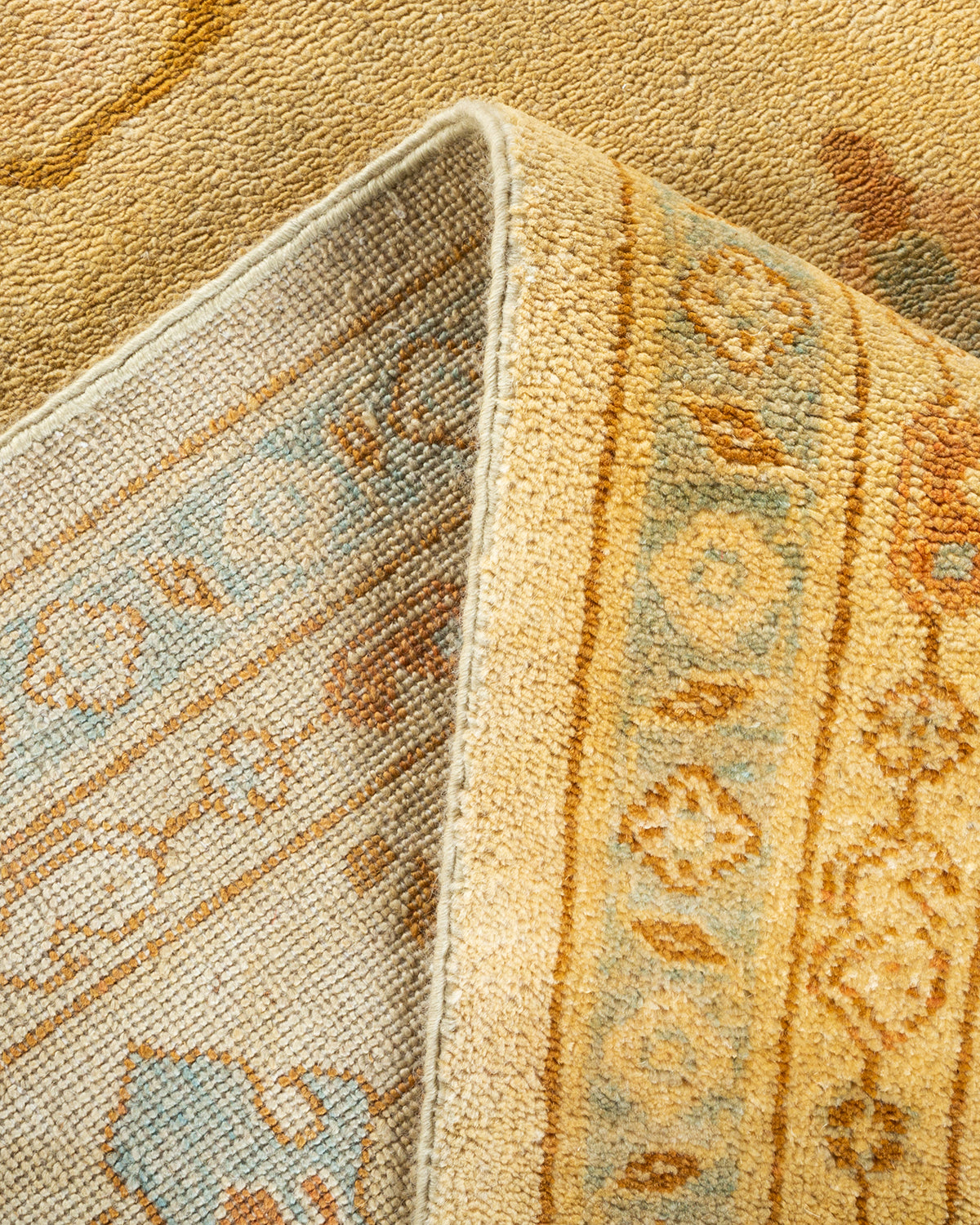 Eclectic, One-of-a-Kind Hand-Knotted Area Rug - Ivory, 9' 3" x 12' 1"
