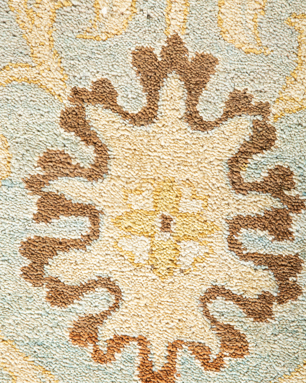 Eclectic, One-of-a-Kind Hand-Knotted Area Rug - Light Blue, 9' 3" x 11' 10"