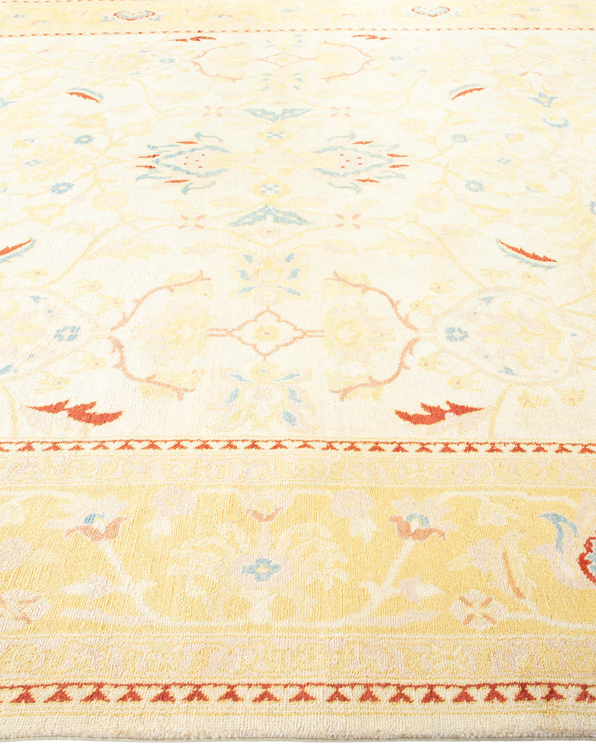 Eclectic, One-of-a-Kind Hand-Knotted Area Rug - Ivory, 8' 10" x 13' 0"