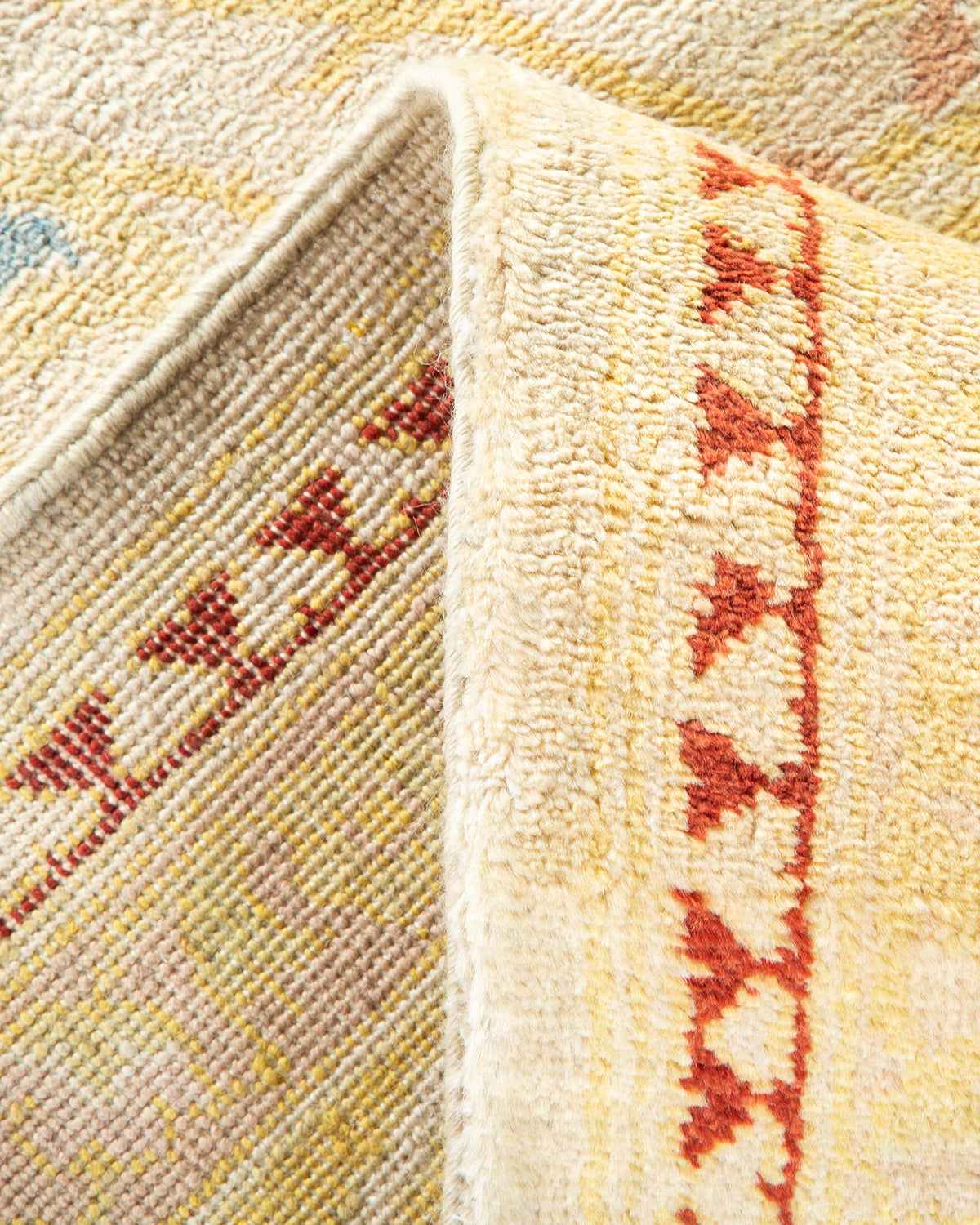 Eclectic, One-of-a-Kind Hand-Knotted Area Rug - Ivory, 8' 10" x 13' 0"