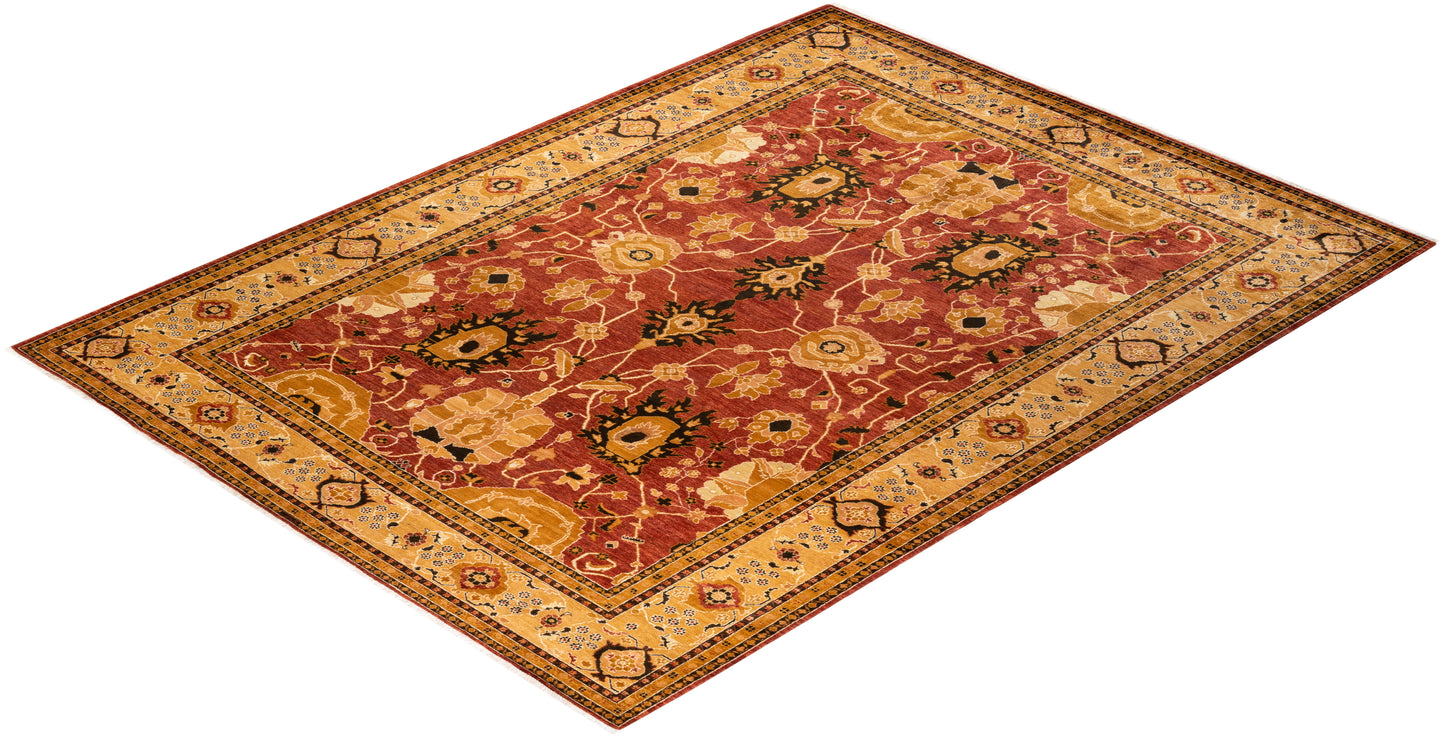 Mogul, One-of-a-Kind Hand-Knotted Area Rug - Red, 8' 10" x 11' 10"