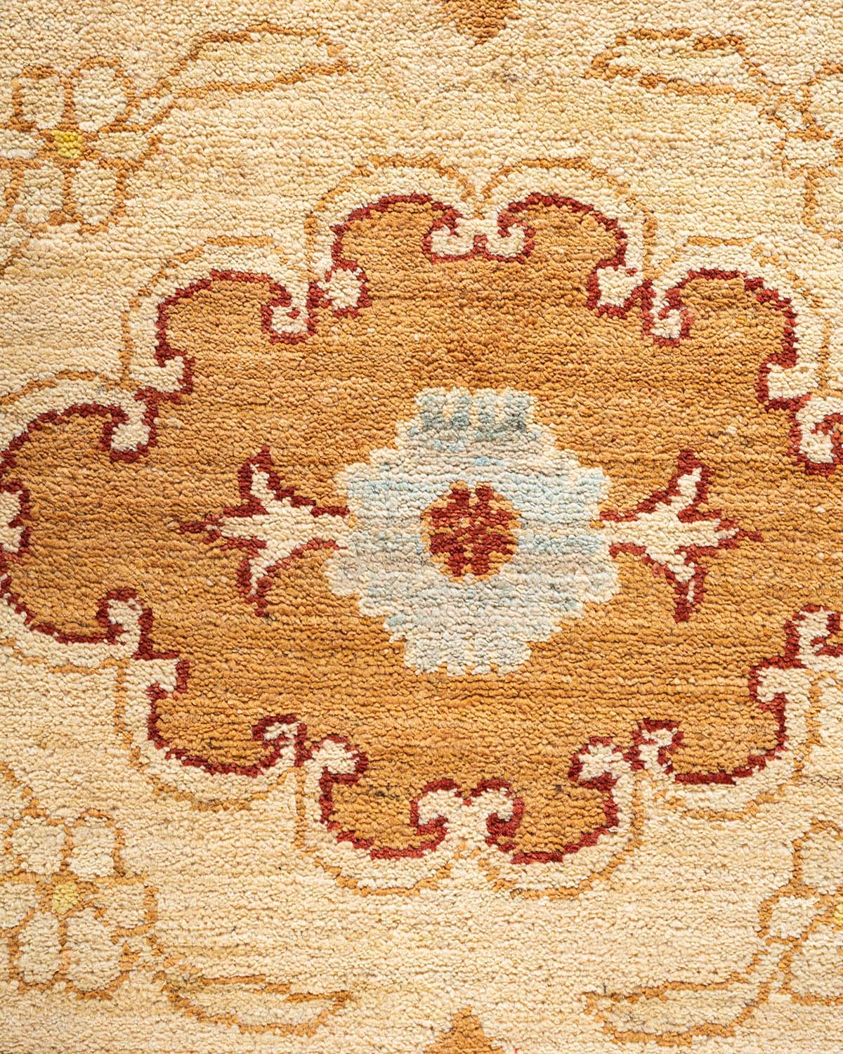 Eclectic, One-of-a-Kind Hand-Knotted Area Rug - Ivory, 9' 2" x 11' 9"