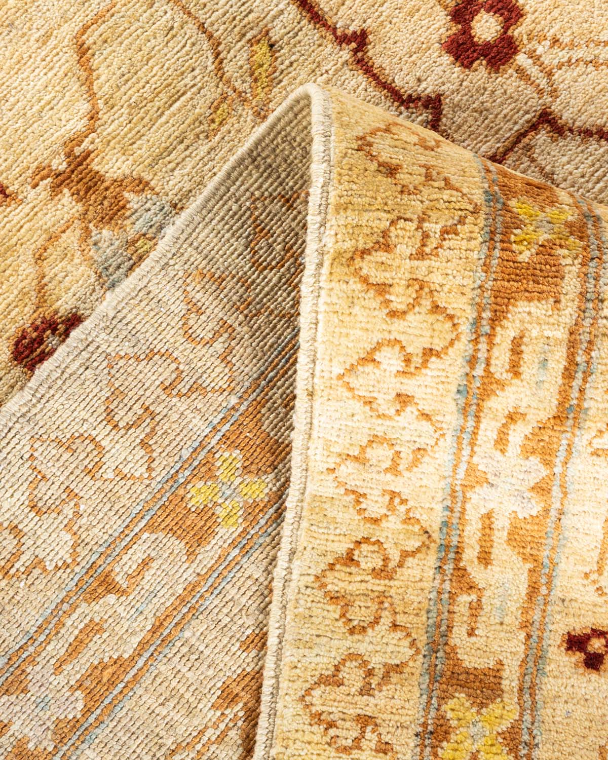 Eclectic, One-of-a-Kind Hand-Knotted Area Rug - Ivory, 9' 2" x 11' 9"