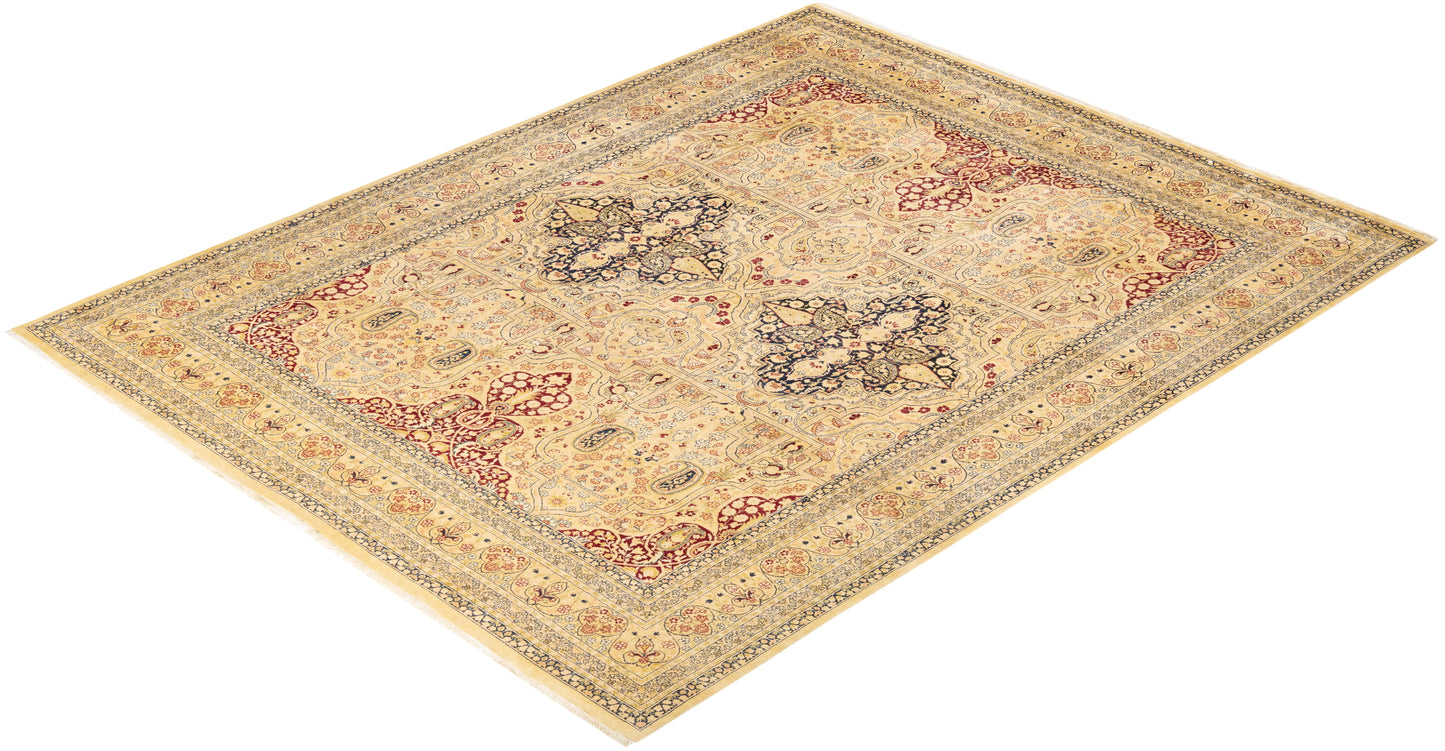 Mogul, One-of-a-Kind Hand-Knotted Area Rug - Yellow, 8' 0" x 10' 0"