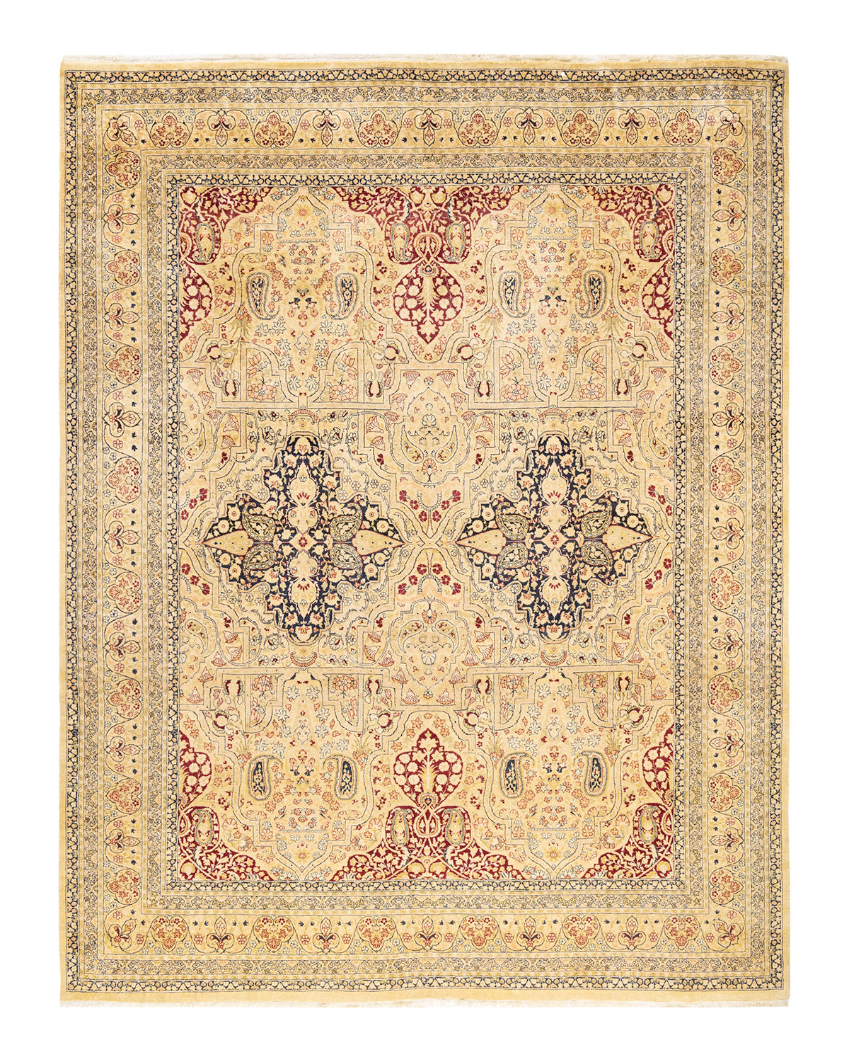 Mogul, One-of-a-Kind Hand-Knotted Area Rug - Yellow, 8' 0" x 10' 0"