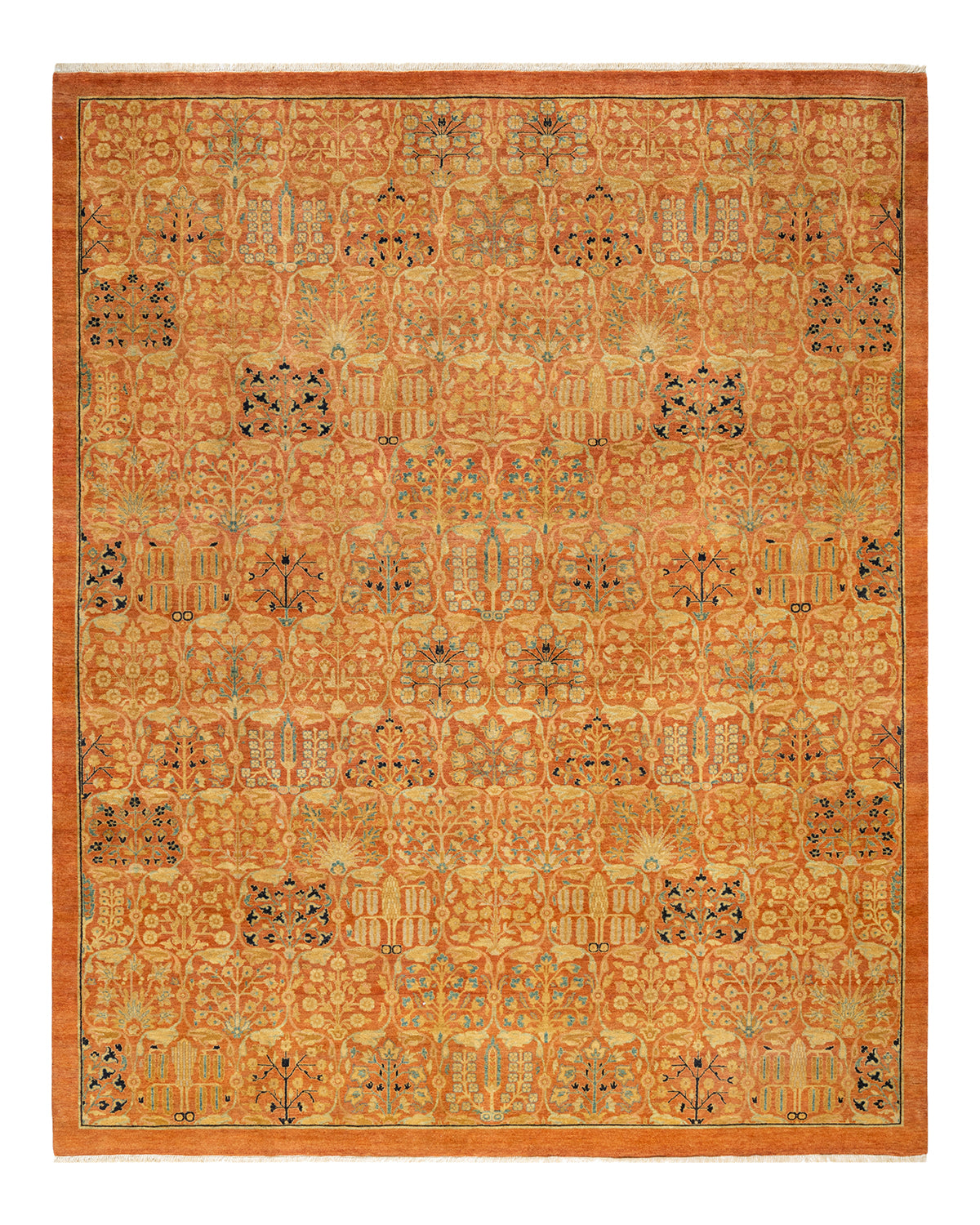 Mogul, One-of-a-Kind Hand-Knotted Area Rug - Orange, 8' 2" x 10' 3"