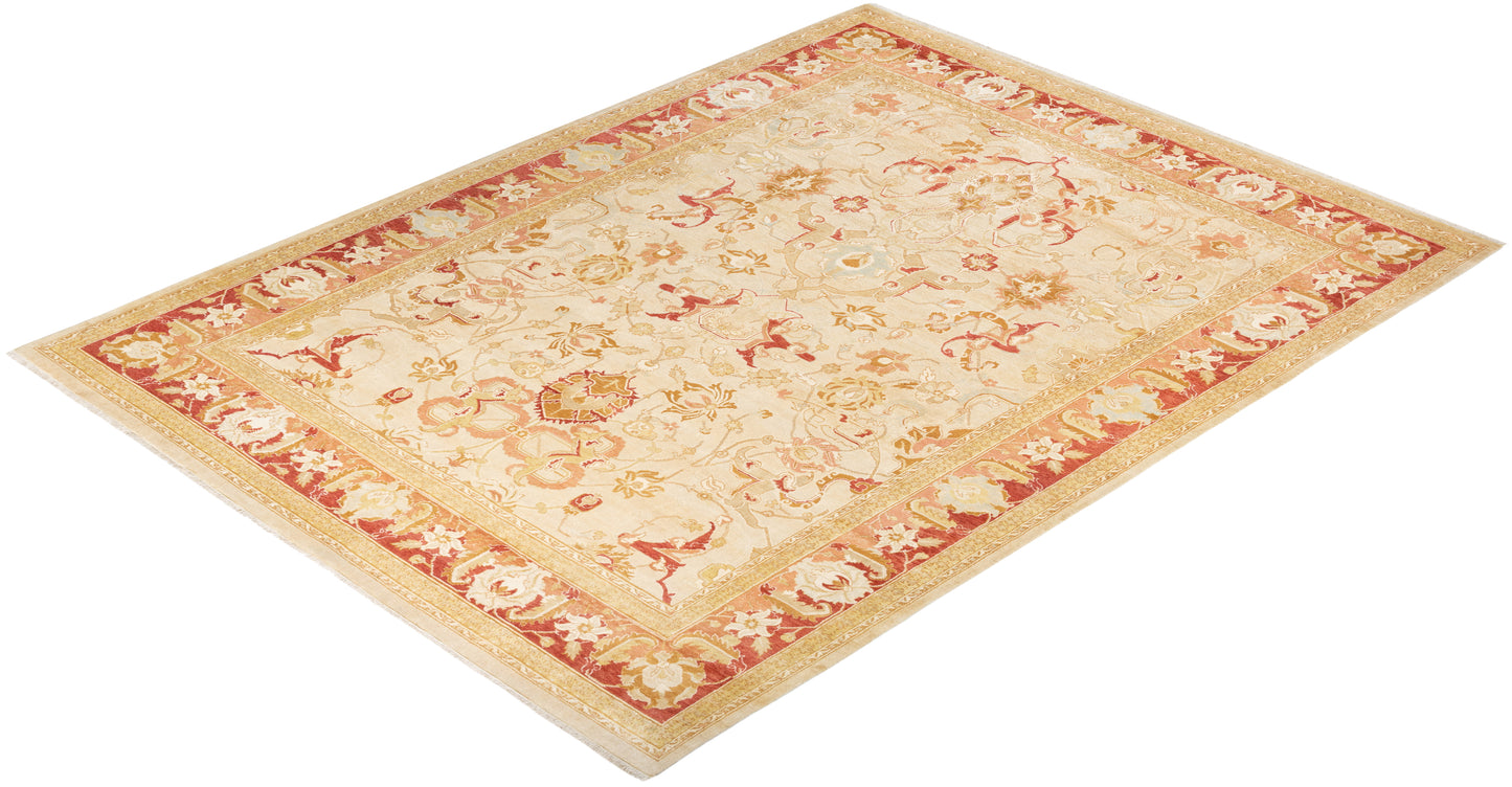 Mogul, One-of-a-Kind Hand-Knotted Area Rug - Ivory, 8' 1" x 10' 7"