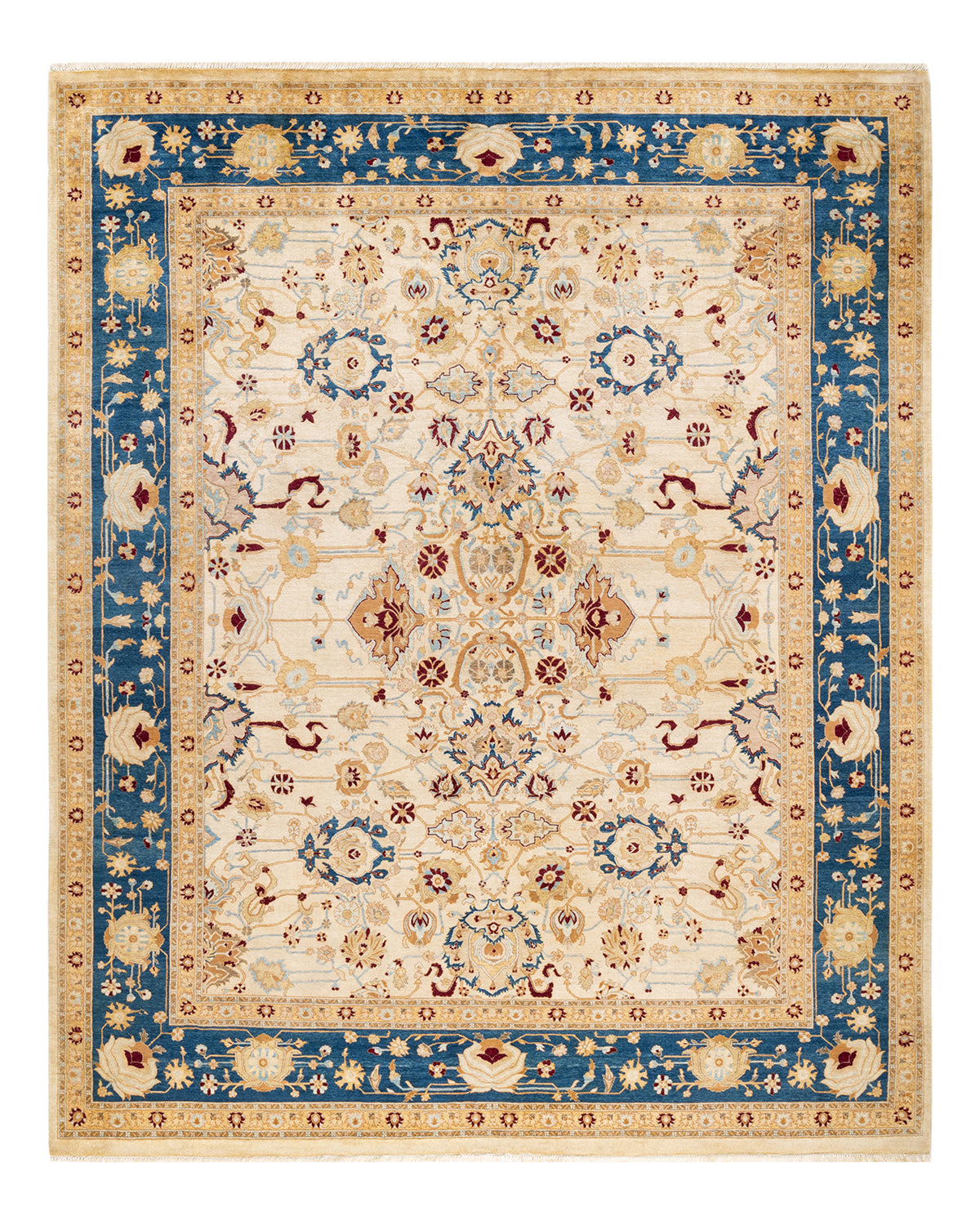 Mogul, One-of-a-Kind Hand-Knotted Area Rug - Ivory, 8' 1" x 10' 1"