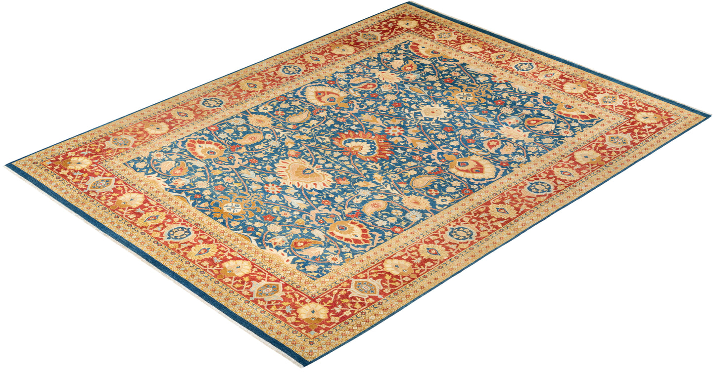 Mogul, One-of-a-Kind Hand-Knotted Area Rug - Blue, 7' 10" x 10' 6"