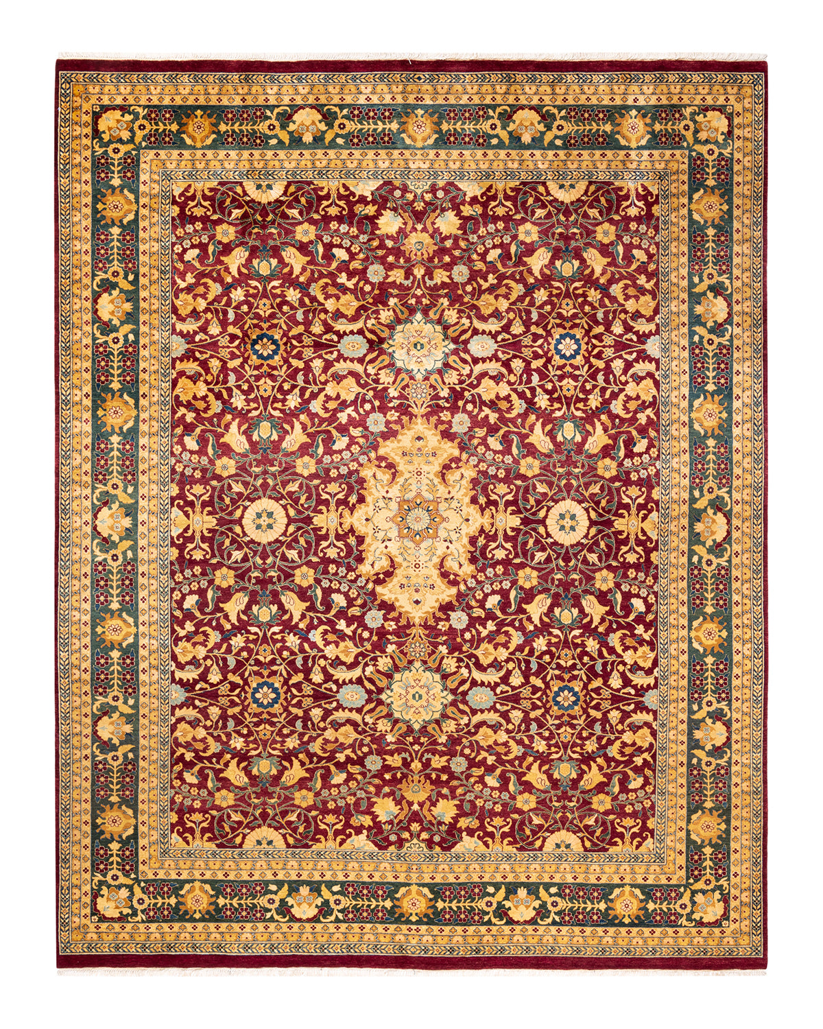 Mogul, One-of-a-Kind Hand-Knotted Area Rug - Red, 7' 10" x 10' 2"