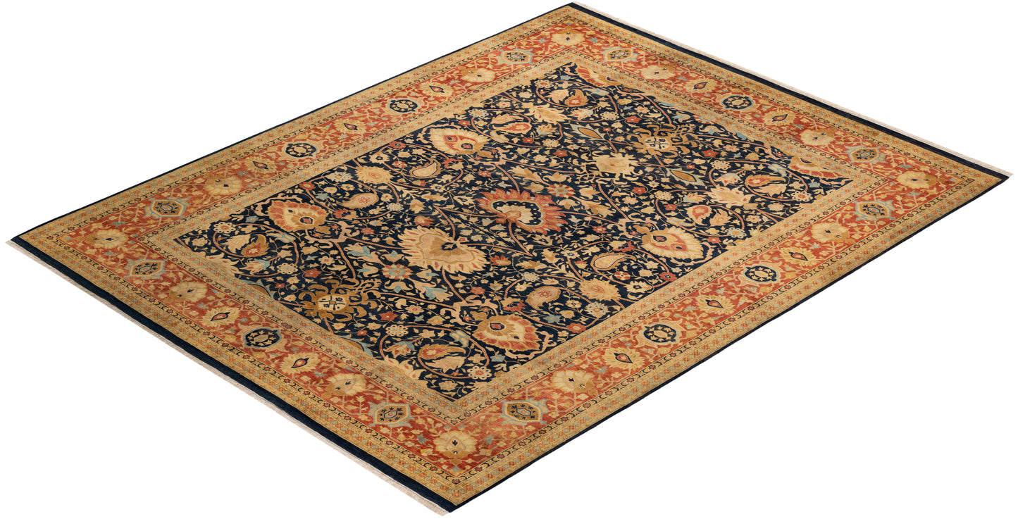 Mogul, One-of-a-Kind Hand-Knotted Area Rug - Blue, 7' 10" x 10' 2"