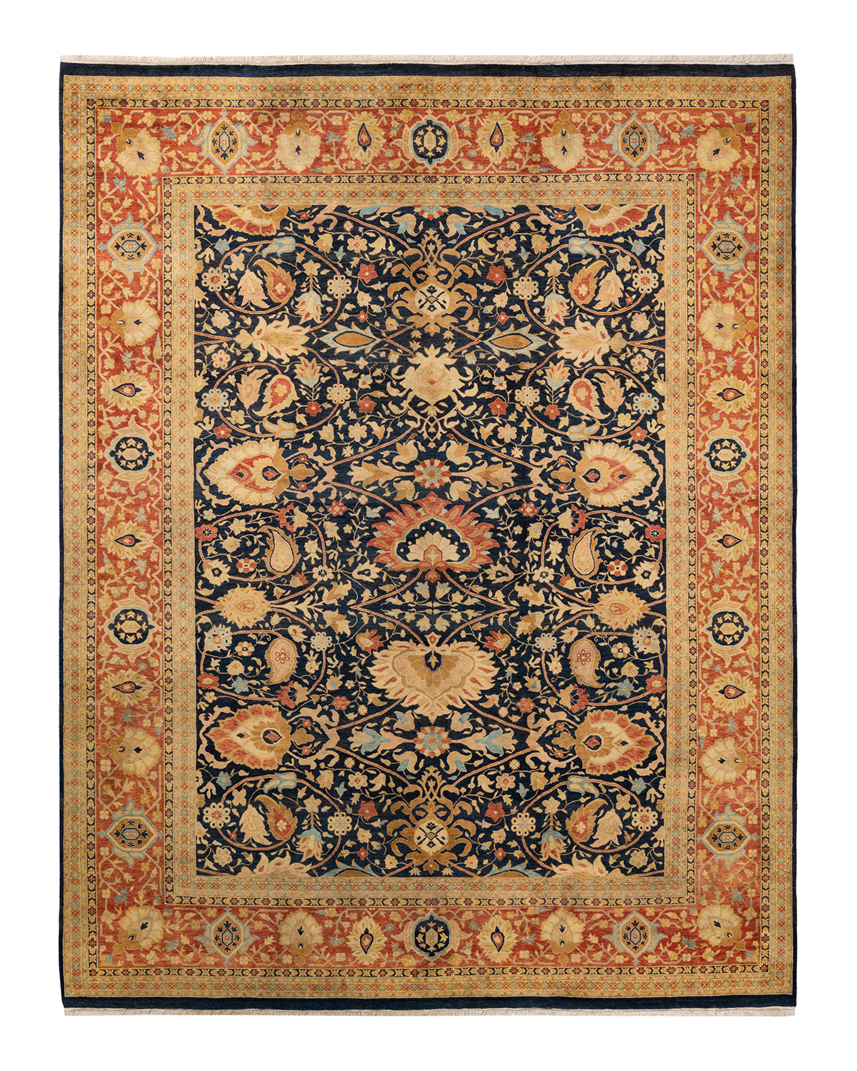 Mogul, One-of-a-Kind Hand-Knotted Area Rug - Blue, 7' 10" x 10' 2"