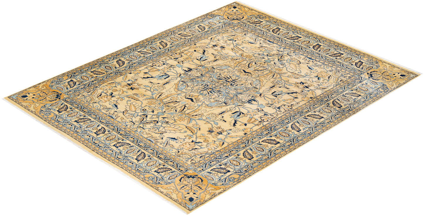 Mogul, One-of-a-Kind Hand-Knotted Area Rug - Yellow, 8' 0" x 10' 1"