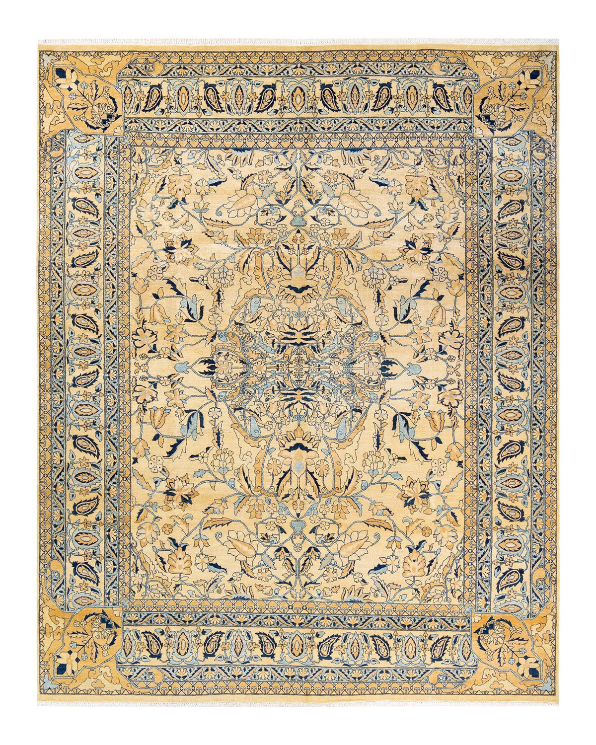 Mogul, One-of-a-Kind Hand-Knotted Area Rug - Yellow, 8' 0" x 10' 1"